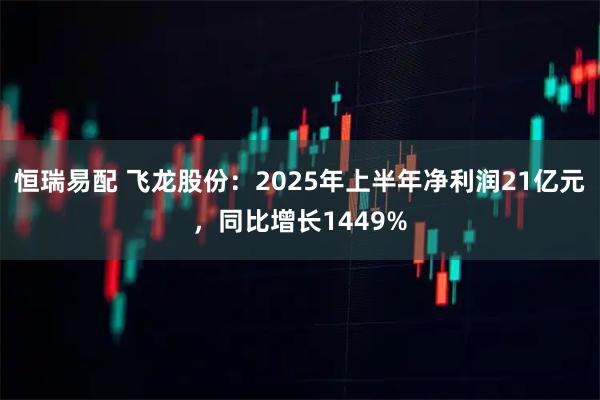 恒瑞易配 飞龙股份：2025年上半年净利润21亿元，同比增长1449%