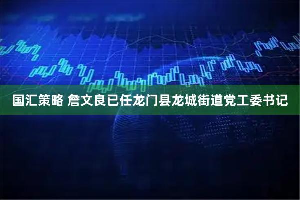 国汇策略 詹文良已任龙门县龙城街道党工委书记